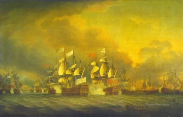 海戦 Painting - 聖者の戦い 1782 年 4 月 12 日 海戦
